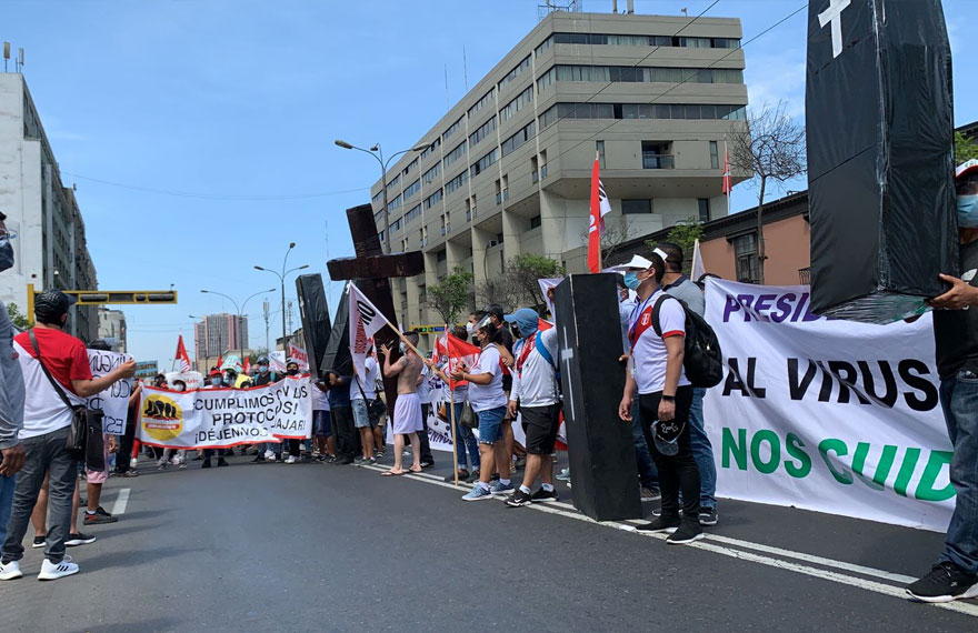 Perú: Más de 3000 personas salieron a las calles para reclamar por la reapertura de los casinos y salas de tragamonedas