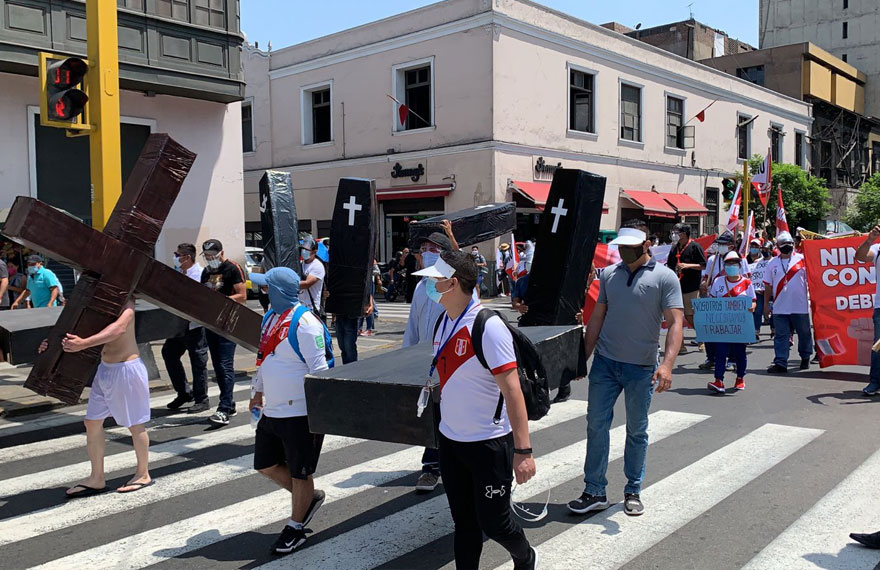 Perú: Más de 3000 personas salieron a las calles para reclamar por la reapertura de los casinos y salas de tragamonedas