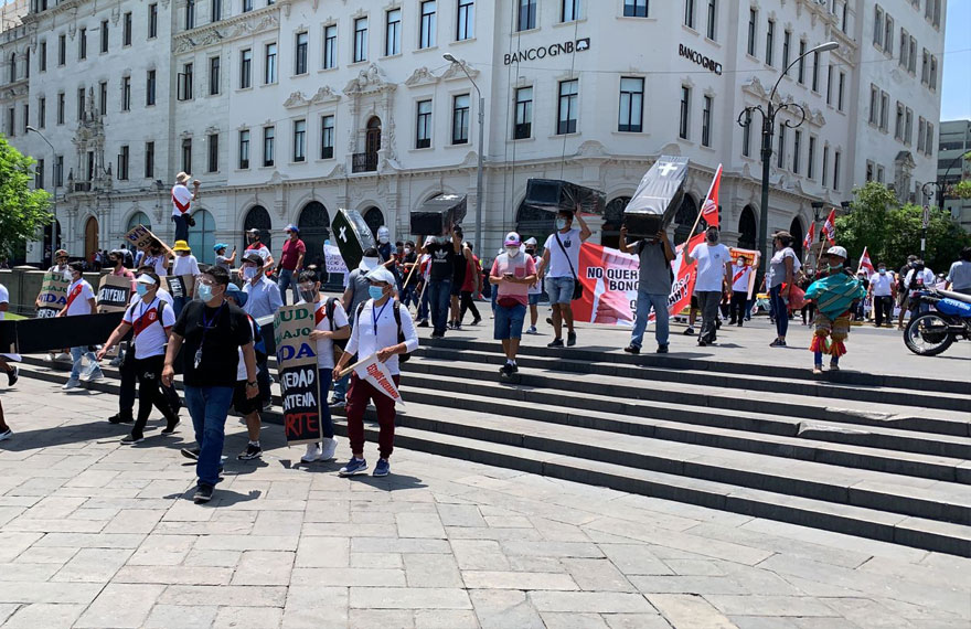 Perú: Más de 3000 personas salieron a las calles para reclamar por la reapertura de los casinos y salas de tragamonedas