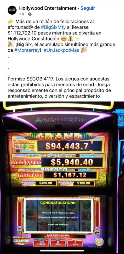 Gran Premio de Ainsworth en el Casino Hollywood Constitución