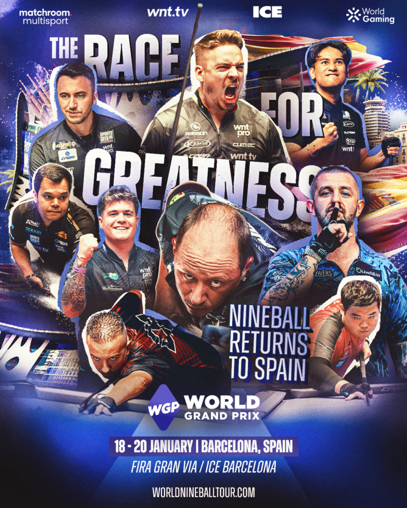 ICE Barcelona albergará el World Nineball mientras el tour regresa a España para el primer World Grand Prix, del 18 al 20 de enero de 2027
